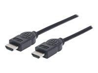 MANHATTAN High Speed HDMI-Kabel ARC 3D 4K30Hz HDMI-Stecker auf HDMI-Stecker geschirmt schwarz 1,8m